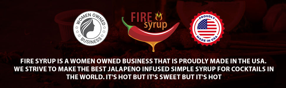 Fire Syrup - Jalapeno Infused Simple Syrup - 8 oz. Bottle