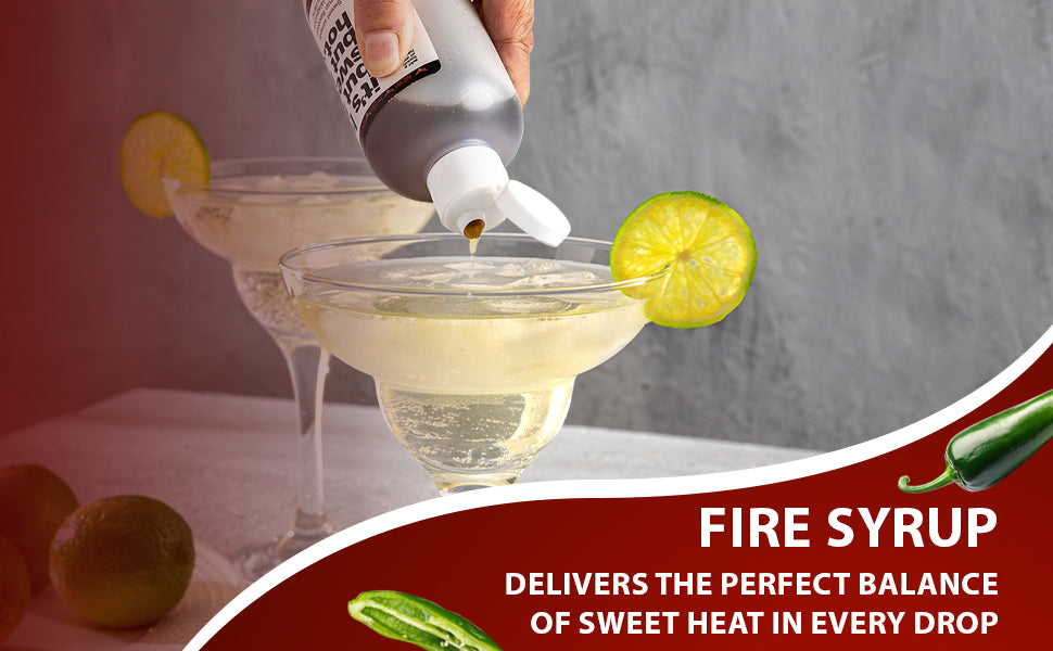 Fire Syrup - Jalapeno Infused Simple Syrup - 8 oz. Bottle